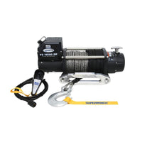 Superwinch 11500 LBS 12V DC 3/8in x 80ft Synthetic Rope Tiger Shark 11500 Winch