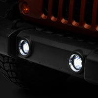 Raxiom 07-22 Jeep Wrangler JK/JL Axial Series Tri-Bar LED Fog Lights- White