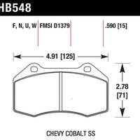 Hawk 15-19 Alfa Romeo 4C 1.7L Base OE Incl.Pad Wear Sensor Front ER-1 Brake Pads