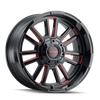 Mayhem 8115 Apollo 20x10 / 8x170 BP / -19mm Offset / 125.2mm Hub Black w/ Prism Red Wheel