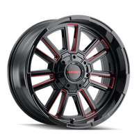 Mayhem 8115 Apollo 20x9 / 8x170 BP / 18mm Offset / 125.2mm Hub Black w/ Prism Red Wheel