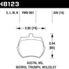 Hawk 64-70 Austin Healey Sprite Front ER-1 Brake Pads