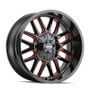 Mayhem 8107 Cogent 22x10 / 6x135 BP / -19mm Offset / 106mm Hub Black w/ Prism Red Wheel