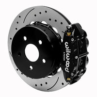 Wilwood 2020+ Jeep Gladiator Narrow Superlite 4R Rear Drill & Slot. Brake Kit 14.00in Black w/ Lines