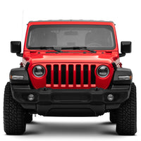 Raxiom 18-22 Jeep Wrangler JL/JT Axial Series LED Headlights- Black Housing (Clear Lens)