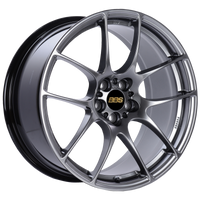 BBS RF 18x9 5x114.3 ET48 Diamond Black Wheel -82mm PFS/Clip Required