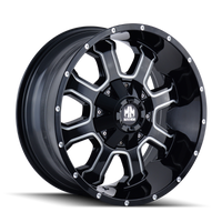 Mayhem 8103 Fierce 20x10 / 6x135 BP / -19mm Offset / 106mm Hub Black w/ Milled Spokes Wheel