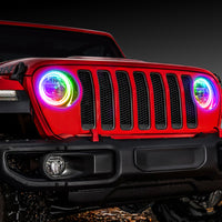 Oracle Jeep Wrangler JL/Gladiator JT LED Surface Mount Headlight Halo Kit ColorSHIFT 2 SEE WARRANTY