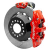 Wilwood Narrow Superlite 4R Rear P-Brk Kit AERO4 14in Rotor Big Ford New Style 2.5in Off - Red