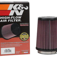 K&N Filter Universal Rubber Filter 4 inch Flange 5 3/8 inch Base 4 3/8 inch Top 7 inch Height