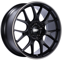 BBS CH-R 20x9 5x120 ET29 Satin Black Polished Rim Protector Wheel -82mm PFS/Clip Required