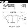 Hawk 89-90 Audi 100 Quattro 2.2L Base 1 Piston Caliper Front ER-1 Brake Pads