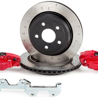 Alcon 2007+ Jeep JK-JL 330x22mm Rotors 4-Piston Red Calipers Rear Brake Kit (Includes Brake Lines)