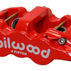 Wilwood Caliper-Aero4-R/H - Red 1.88/1.62in Pistons 1.25in Disc