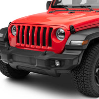 Raxiom 18-22 Jeep Wrangler JL/JT Axial 9-Inch LED Headlights w/RGB Halo- Blk Housing (Clear Lens)