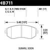 Hawk 13-16 Scion FR-S 2.0L Base OE Incl.Clips Shims Front ER-1 Brake Pads