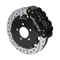 Wilwood Narrow Superlite 6R Front Big Brake Kit 12.88in Drilled Black 05-11 Ford Crown Victoria