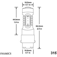 Diode Dynamics 3157 LED Bulb HP11 LED - Red (Pair)