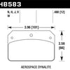 Hawk DR-97 Brake Pads for Aerospace Dynalite Caliper w/ 0.218in Center Hole