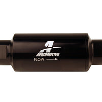 Aeromotive In-Line Filter 10AN 10 Micron Microglass Element Bright-Dip Black 2in OD