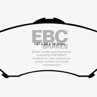 EBC 08-11 Chrysler Town & Country 3.3 Yellowstuff Front Brake Pads