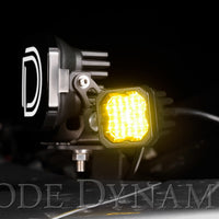 Diode Dynamics Stage Series C1 LED Pod Sport - Yellow Wide Standard ABL (Pair)