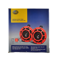 Hella Supertone Horn Kit 12V 300/500HZ Red (003399803 = 003399801)