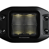 Hella Universal Black Magic 3.2in L.E.D. Cube Kit - Flood Beam (Flush Mount)