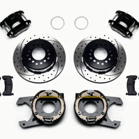 Wilwood D154 P/S Park Brake Kit Drilled Chevy 12 Bolt 2.75in Off w/ C-Clips