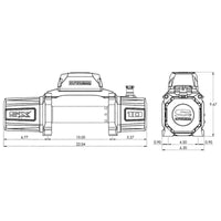 Superwinch 10000 LBS 12V DC 3/8in x 80ft Synthetic Rope SX 10000 Winch