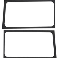 DEI 18-23 Jeep Wrangler JL 2-Door Boom Mat Rear Side Window Trim - 2 Piece - Black Leather Look