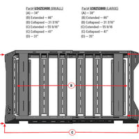 N-Fab Universal Roof Rack (Large 38.25 - 38 Width) - Tex. Black