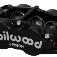 Wilwood Caliper-Narrow Superlite 6R-LH - Black 1.38/1.12/1.12in Pistons 1.10in Disc