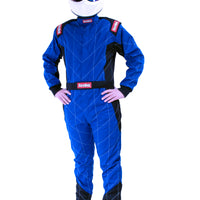 RaceQuip Blue Chevron-1 Suit - SFI-1 Large