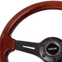 NRG Classic Wood Grain Steering Wheel (330mm) Wood Grain w/Matte Black 3-Spoke Center