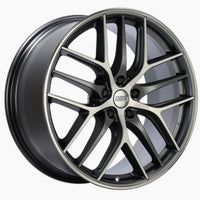 BBS CC-R 20x8 5x112 ET27 Satin Graphite Diamond Cut Polished Rim Protector Wheel -82mm PFS Required