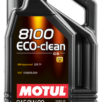 Motul 5L Synthetic Engine Oil 8100 0W20 Eco-Clean