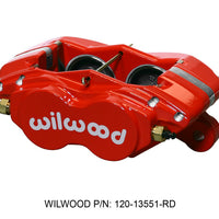 Wilwood Caliper-Forged Dynalite-M-Red 1.75in Pistons 1.00in Disc