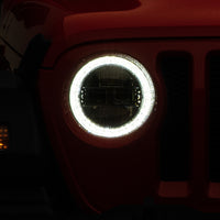 Raxiom 18-22 Jeep Wrangler JL/JT Axial Series LED Headlights- Black Housing (Clear Lens)