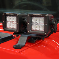 Go Rhino 18-20 Jeep Wrangler JL/JLU/Gladiator JT Light Mount - Two 3in Cubes