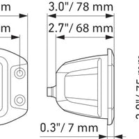 Hella Universal Black Magic 3.2in L.E.D. Cube Kit - Flood Beam (Flush Mount)