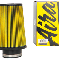 Airaid Universal Air Filter - Cone 3-1/2in Flange x 6in Base x 4-5/8in Top x 9in Height - Synthaflow