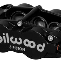 Wilwood Caliper-Forged Narrow Superlite 6R-R/H 1.75/1.25in/1.25in Pistons 1.25in Rotor - Black