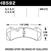 Hawk Brembo Scallped DTC-60 Race Brake Pads