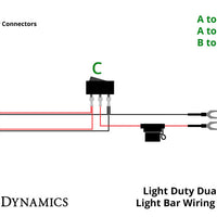 Diode Dynamics Light Duty Dual Output Light Bar Wiring Harness