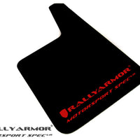 Rally Armor Universal Fit (No Hardware) Motorsport Spec Black UR Mud Flap w/ White Logo