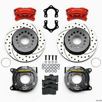 Wilwood Forged Dynalite P/S Park Brake Kit Drilled Red Mopar/Dana 2.50in Off w/Snap Ring Brng