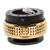 NRG Quick Release Kit - Pyramid Edition - Black Body / Chrome Gold Pyramid Ring