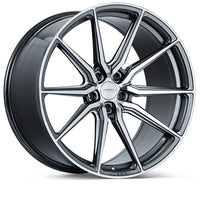 Vossen HF-3 24x10 / 5x120 / ET32 / Deep Face / 72.56 - Gloss Graphite Polished Wheel