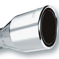 Borla 2.5in Inlet 4.5in Round Rolled Angle Cut Phantom X 7.75in Long Embossed Universal Exhaust Tips